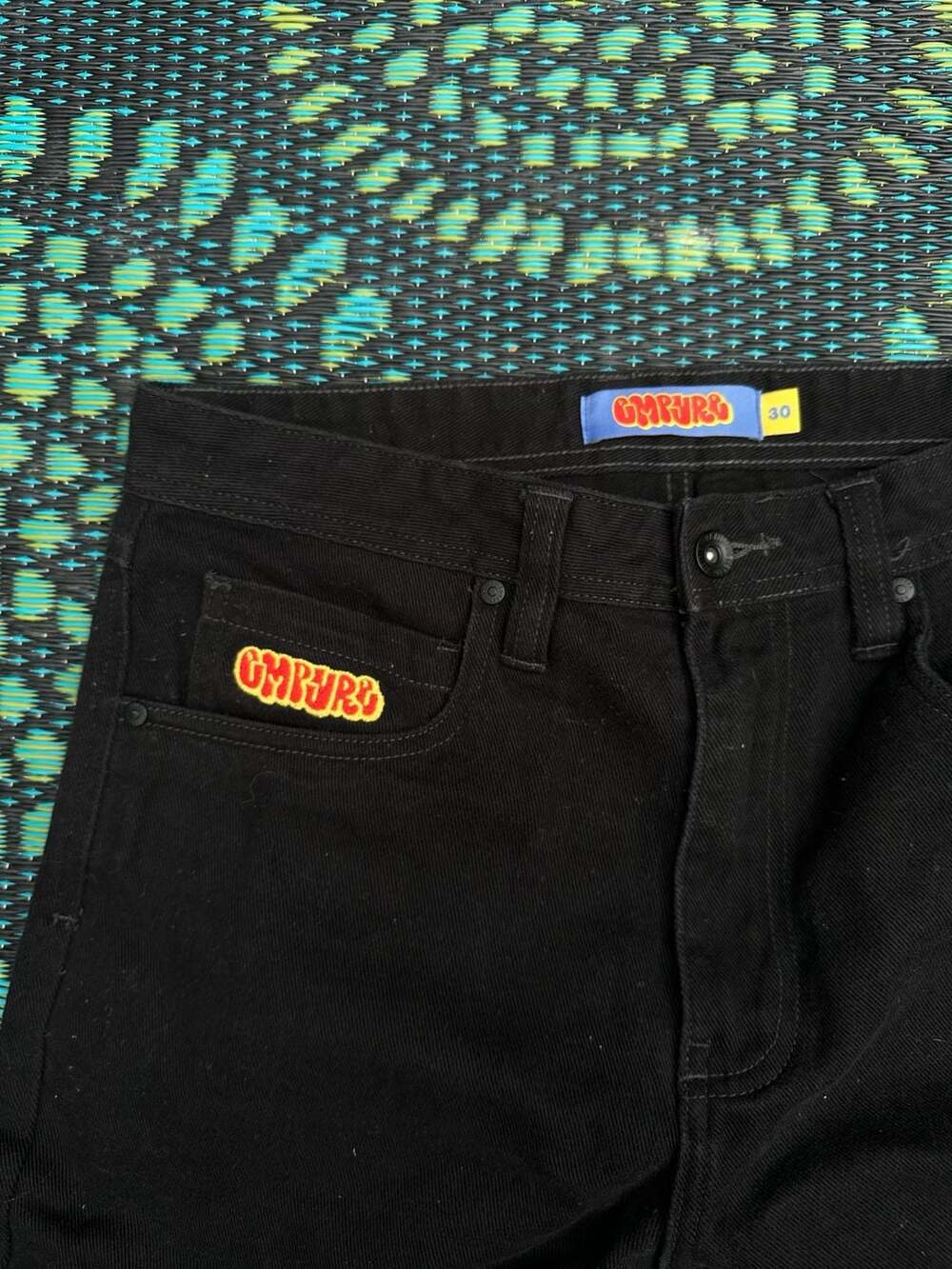 Woman’s Empyre Black Denim Skate Shorts Size 10  Raw Hem
